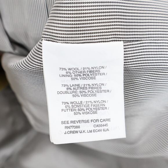 J.Crew Melton Wool Double-Breasted Cropped Classic Peacoat Mustard Olive Size 4 - Picture 9 of 9